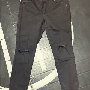 Silver black distressed jeans size W33/L29